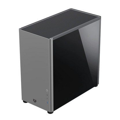 Gabinete Balam Rush Eris Special GM985 BR-935654 – Media Torre, Cristal Templado, ATX/Micro-ATX, USB 3.0, Tira LED Frontal, gris