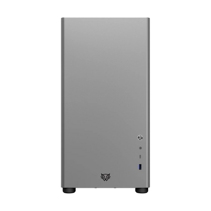Gabinete Balam Rush Eris Special GM985 BR-935654 – Media Torre, Cristal Templado, ATX/Micro-ATX, USB 3.0, Tira LED Frontal, gris