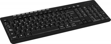 Teclado Acteck Inspire TI215 (AC-913973) - Conexión Inalámbrica por Receptor USB, Funciones Multimedia y Distribución de 114 Teclas en Español (Color Negro)