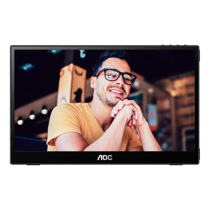 Monitor Portátil AOC 16T20 de 15.6 Pulgadas IPS FHD con Conectividad USB-C y Diseño Ultra Delgado