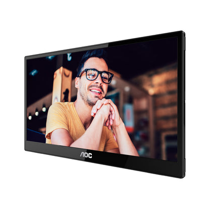 Monitor Portátil AOC 16T20 de 15.6 Pulgadas IPS FHD con Conectividad USB-C y Diseño Ultra Delgado
