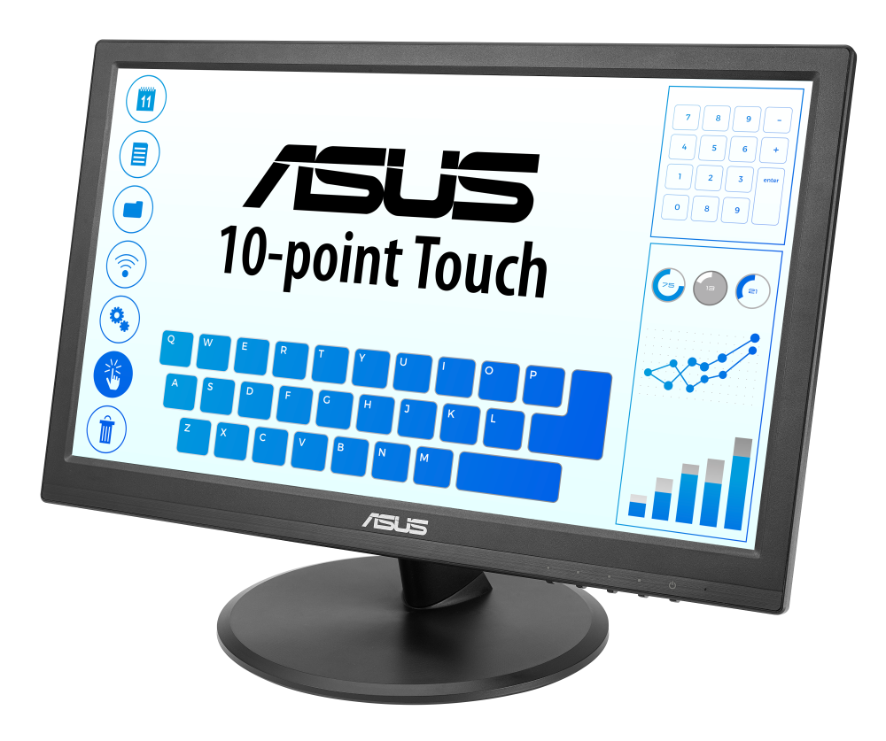 Monitor Táctil ASUS VT169HE de 15.6 Pulgadas Full HD con Pantalla Multitáctil de 10 Puntos