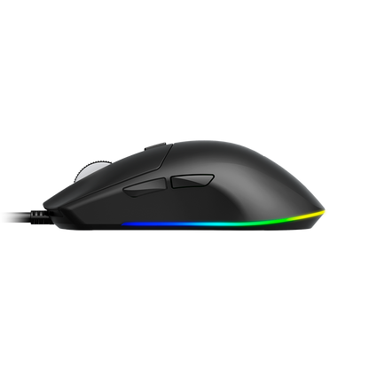 Mouse Gamer Balam Rush Drift Plus MG3 (BR-943512) - Diseño Ergonómico Alámbrico, Iluminación RGB Dinámica, 6 Botones y 7200 DPI Ajustables (Color Negro)