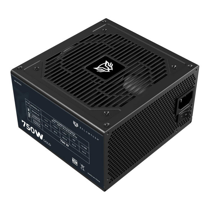 Fuente de Poder Gamer Balam Rush GR Burst GR750G (BR-937665) - Certificación 80 Plus Gold, 750W, Factor de Forma ATX, Full Modular y Bajo Nivel de Ruido (Color Negro)