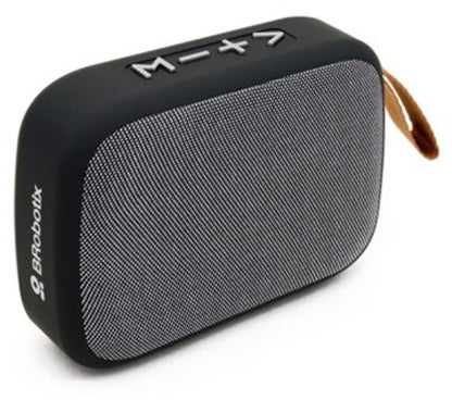 Bocina Bluetooth Brobotix 136469 Inalámbrica Recargable con Radio FM Negro/Gris