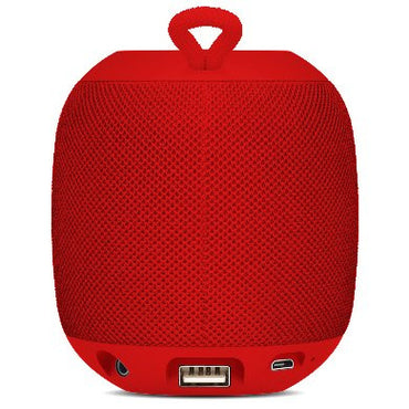 Bocina Bluetooth Brobotix 263816 Portátil Recargable con Radio FM Roja