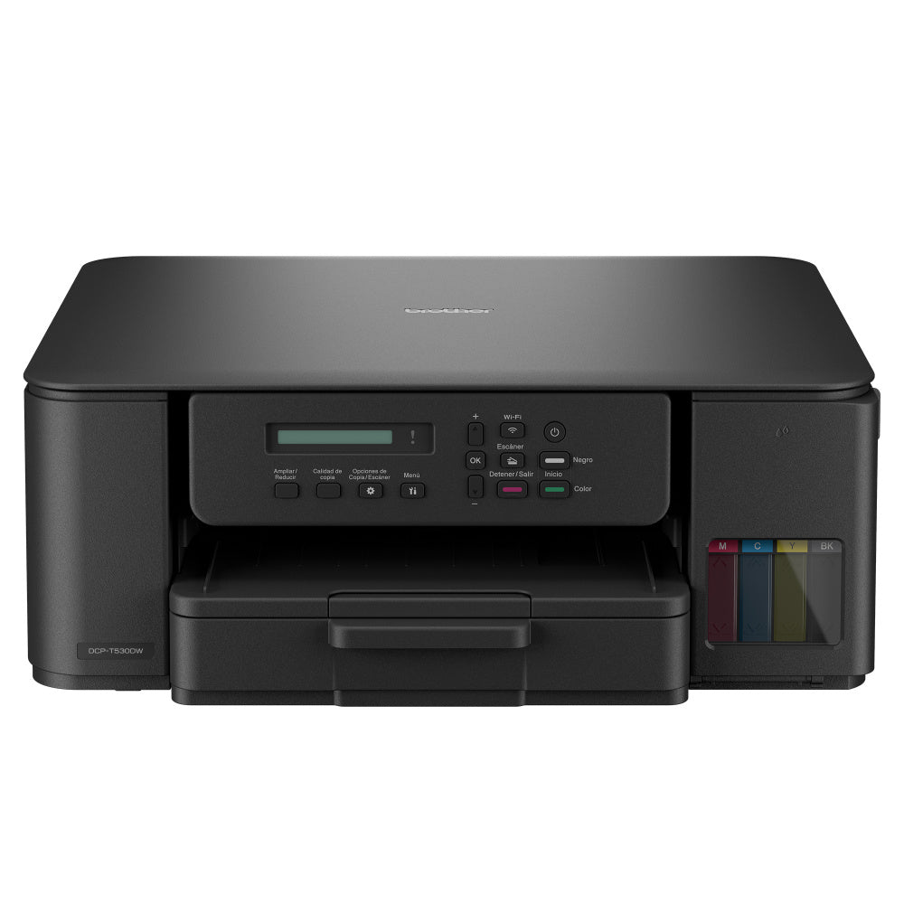 Multifuncional Tinta Continua Brother DCPT530DW, impresión dúplex, 27 ppm negro/11 ppm color, USB 2.0, Wifi 2.4/5Ghz, cama plana color tamaño carta
