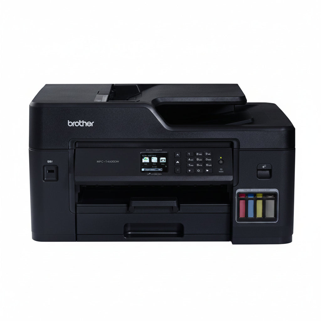 Multifuncional Tinta Continua Brother MFCT4500DW, 35 ppm negro/27 ppm color, dúplex, Wifi/LAN, imprime/copia/escanea hasta tamaño doble carta/tabloide/A3