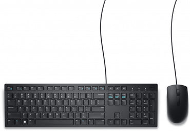 Kit de Teclado y Mouse Dell KM300C (580-AKKW) - Conexión Alámbrica, Distribución de 105 Teclas en Español (Color Negro)