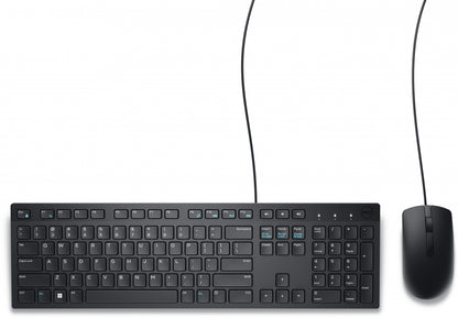 Kit de Teclado y Mouse Dell KM300C (580-AKKW) - Conexión Alámbrica, Distribución de 105 Teclas en Español (Color Negro)