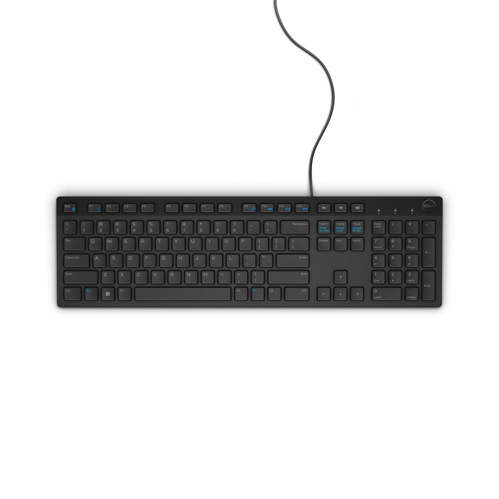Kit de Teclado y Mouse Dell KM300C (580-AKKW) - Conexión Alámbrica, Distribución de 105 Teclas en Español (Color Negro)