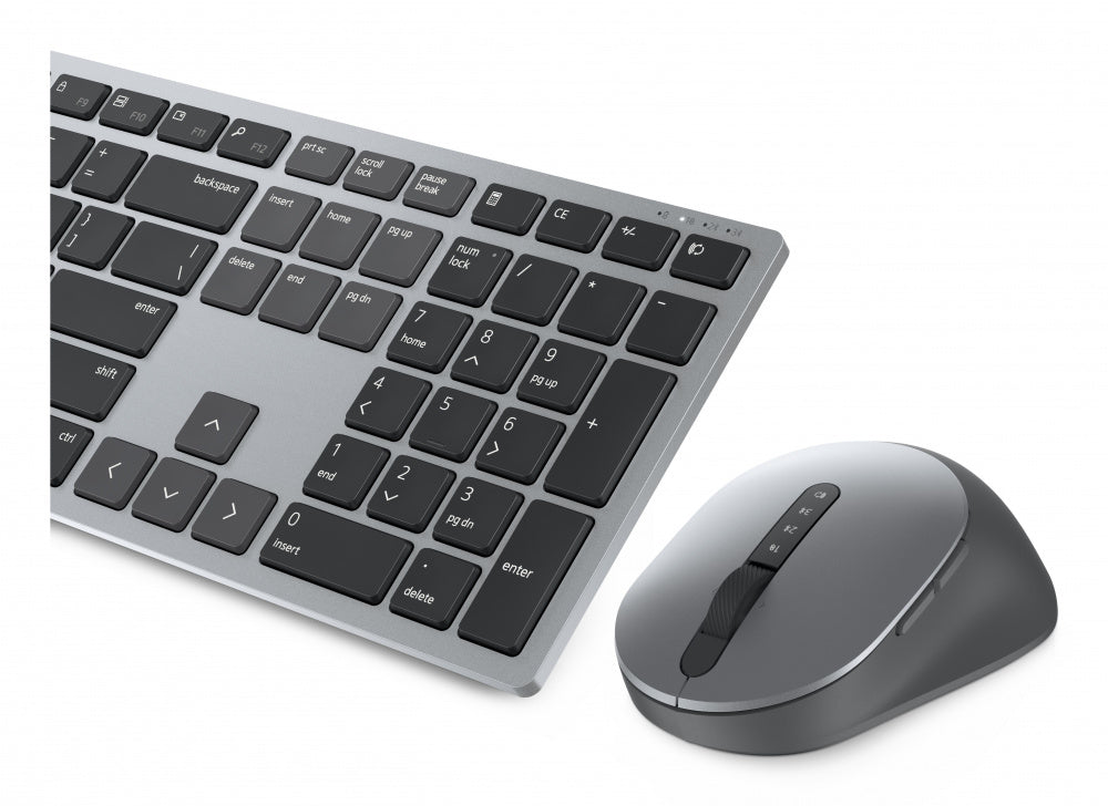 Kit de Teclado y Mouse Dell Premier Multi-Device KM7321W (580-AJIY) - Conexión Inalámbrica Dual con Capacidad Multi-Dispositivo (Color Gris)