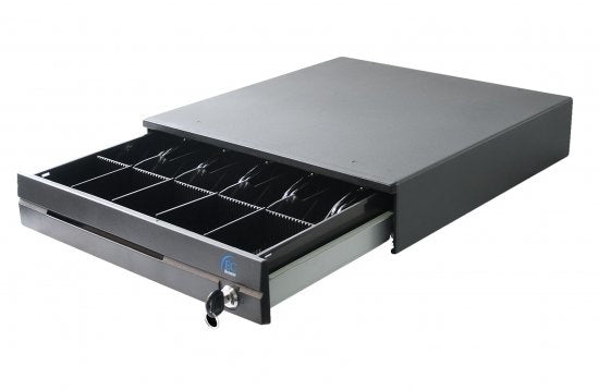 Cajón de Dinero EC-LINE EC-CD-100M-II-GREY Negro, Acero, 7, 5, Llave