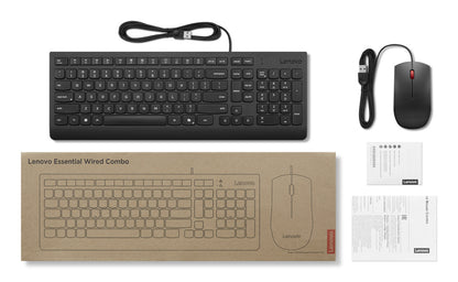 Kit de Teclado y Mouse Lenovo Essential (4X31R64424) - Conexión Alámbrica con 1 Año de Garantía en Centro de Servicio