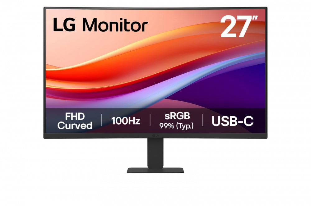 Monitor Curvo LG 27U421A-B de 27 Pulgadas FHD con 100Hz, USB-C y Tecnología HDR10