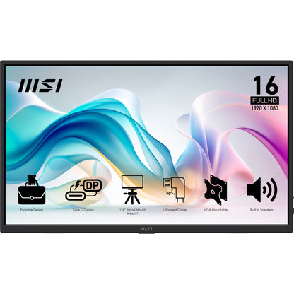 Monitor Portátil MSI PRO MP161 E6 15.6 Pulgadas FHD 60Hz USB-C HDMI