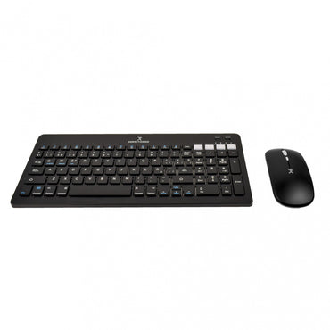 Kit de Teclado y Mouse Perfect Choice Zebrary - Conexión Inalámbrica, Recargable y Diseño Compacto (Color Negro)