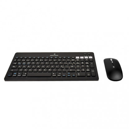 Kit de Teclado y Mouse Perfect Choice Zebrary - Conexión Inalámbrica, Recargable y Diseño Compacto (Color Negro)