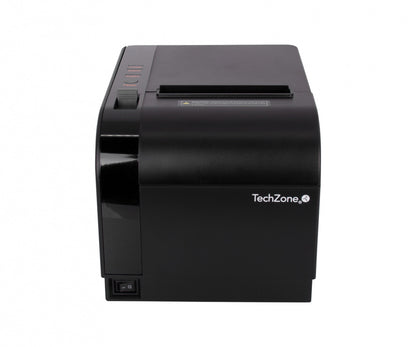 Impresora termica TechZone TZBE301 de 80mm, vel de 300mm/s, 576 DPI´s, USB-SERIAL-RJ45-RJ11, cortador automatico, 1 año de garantía