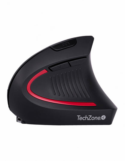 MOUSE TECHZONE TZMOUINA-06 INALAMBRICO RECARGABLE ERGONO 02 VERTICAL 2.4GHZ HASTA 1600 DPI