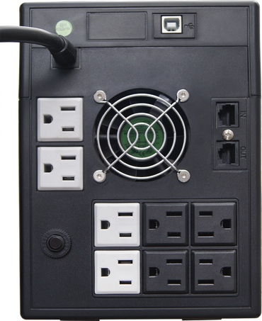 No break con regulador integrado marca VICA modelo S 2200 2200VA/1200W Entrada Voltaje 127 VCA 60 Hz, Consumo de energía 20 A.