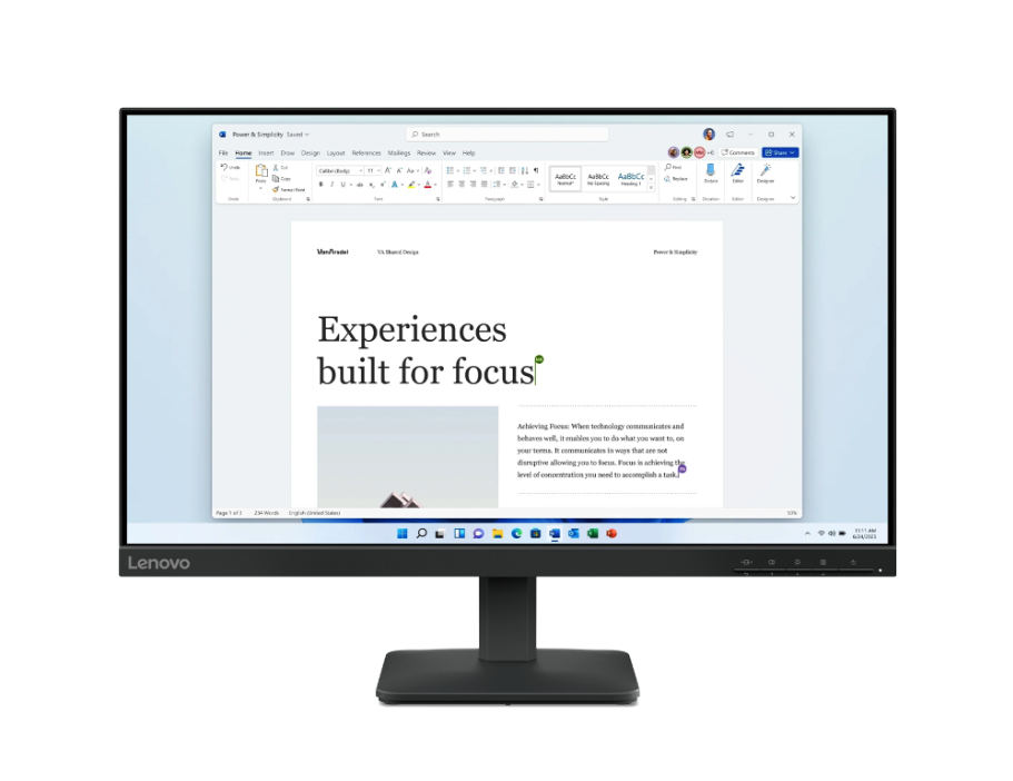 Monitor Lenovo L24i-40 23.8 Pulgadas FHD IPS 100Hz Negro