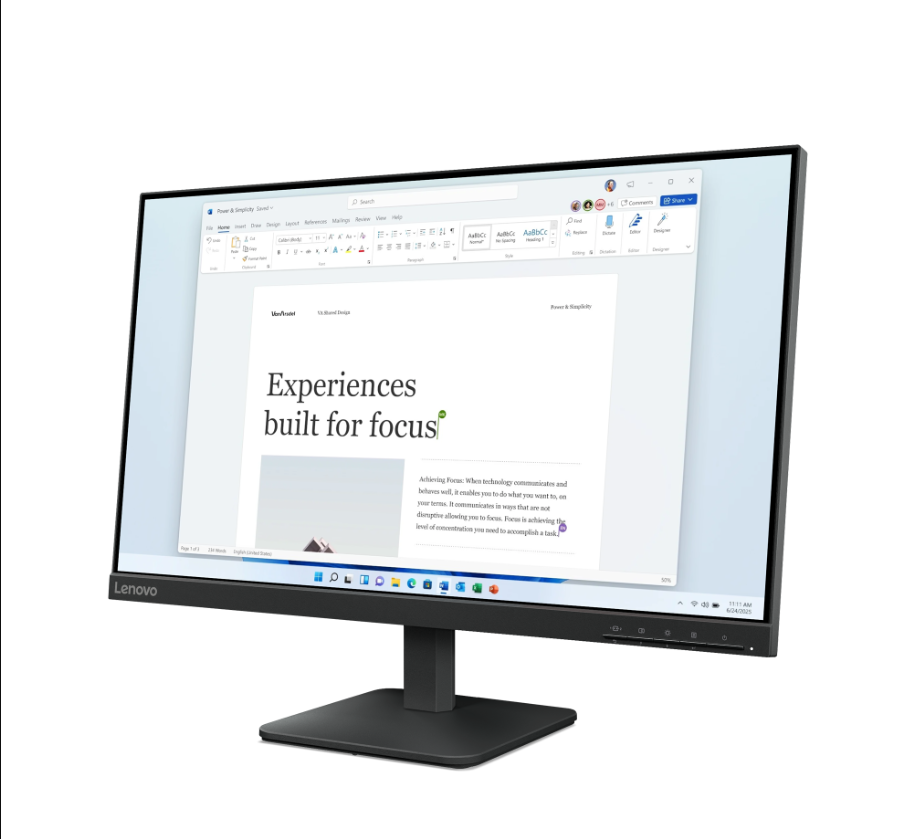 Monitor Lenovo L24i-40 23.8 Pulgadas FHD IPS 100Hz Negro