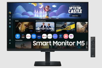 Samsung Smart Monitor M5 de 27 Pulgadas FHD con Conectividad WiFi, Bluetooth y Aplicaciones de Streaming