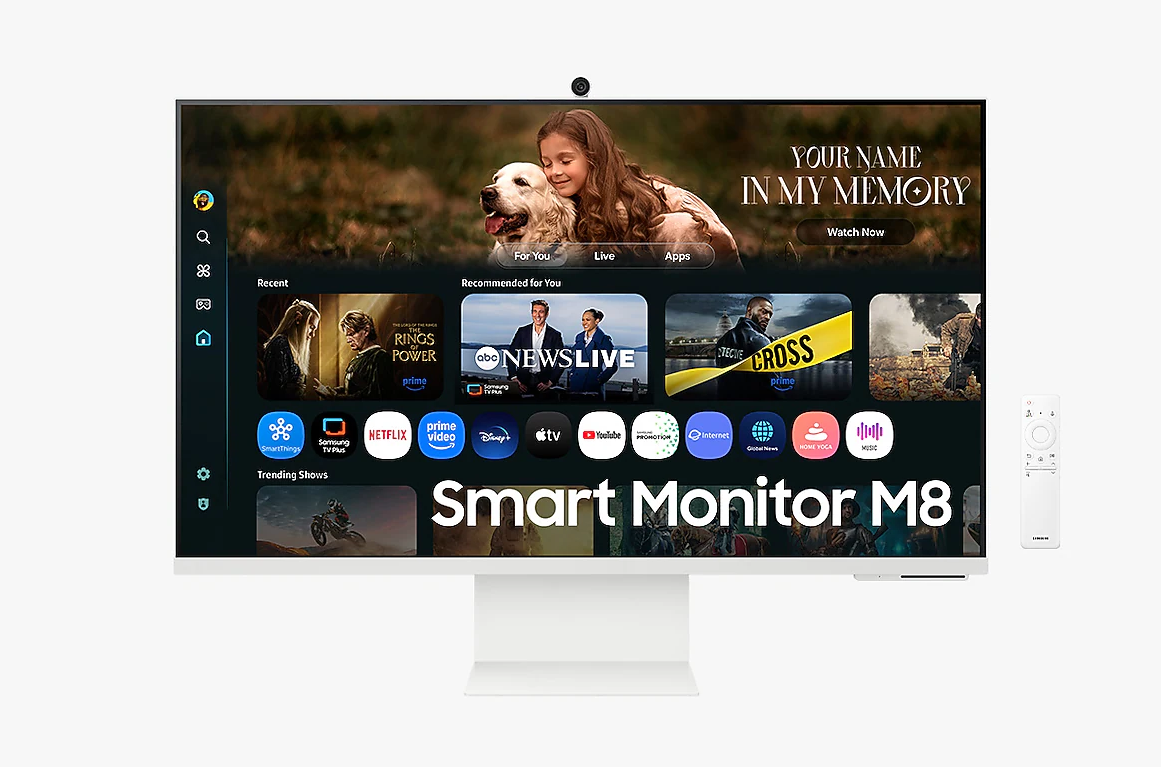 Samsung Smart Monitor M8 de 32 Pulgadas 4K UHD con Cámara SlimFit, USB-C y Conectividad WiFi en Blanco Cálido