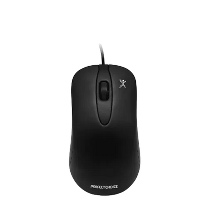 Kit 3 en 1 Perfect Choice - Teclado, Mouse y Diadema con Micrófono Integrado, Conexión Alámbrica (USB / 3.5 mm), Color Negro