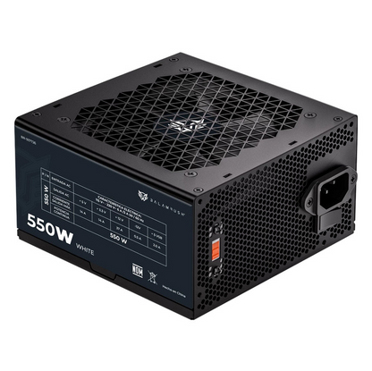 Fuente de Poder Gamer Balam Rush Pulsar 550PR (BR-937726) - Certificación 80 Plus White, 550W, Factor de Forma ATX, No Modular y Bajo Nivel de Ruido con 5 Años de Garantía (Color Negro)