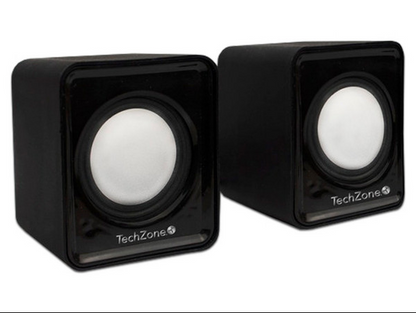 Sistema de Bocinas TechZone 2.0 con Conexión 3.5 mm para PC y Laptop TZBOC3.5