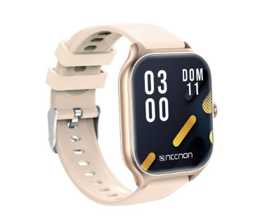 Smartwatch NSW-101 2.01" Beige/Dorado con Bluetooth 5.0, Protección IP67 y Monitoreo de Actividad Física