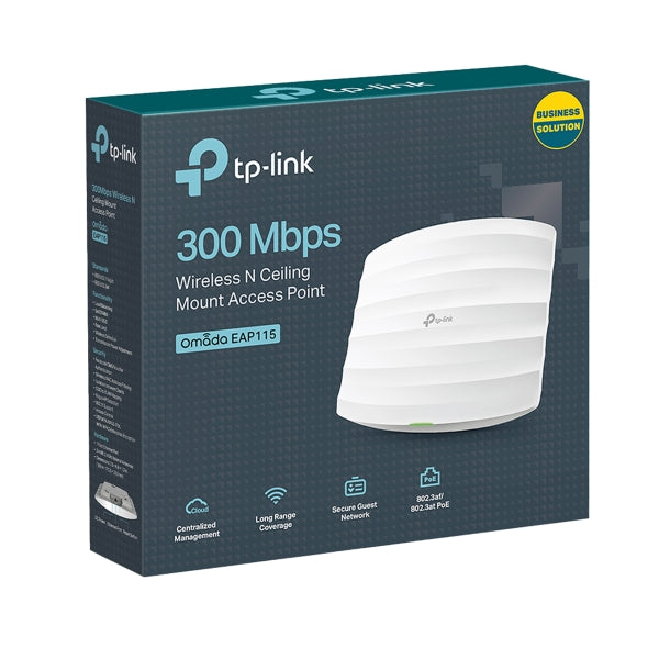Access Point Inalámbrico de Techo TP-Link EAP115 con Administración Centralizada en la Nube