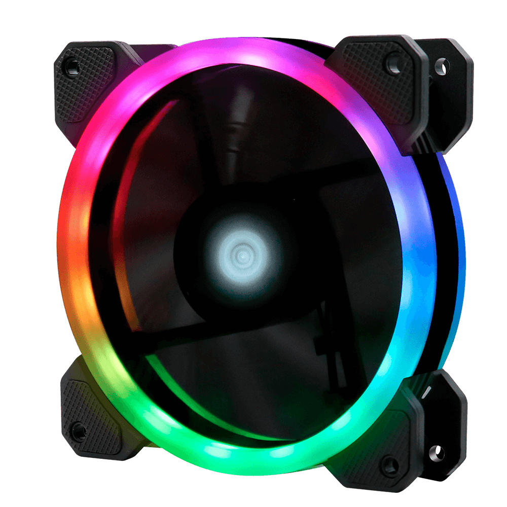 Kit de 3 Ventiladores + 2 Tiras LED RGB