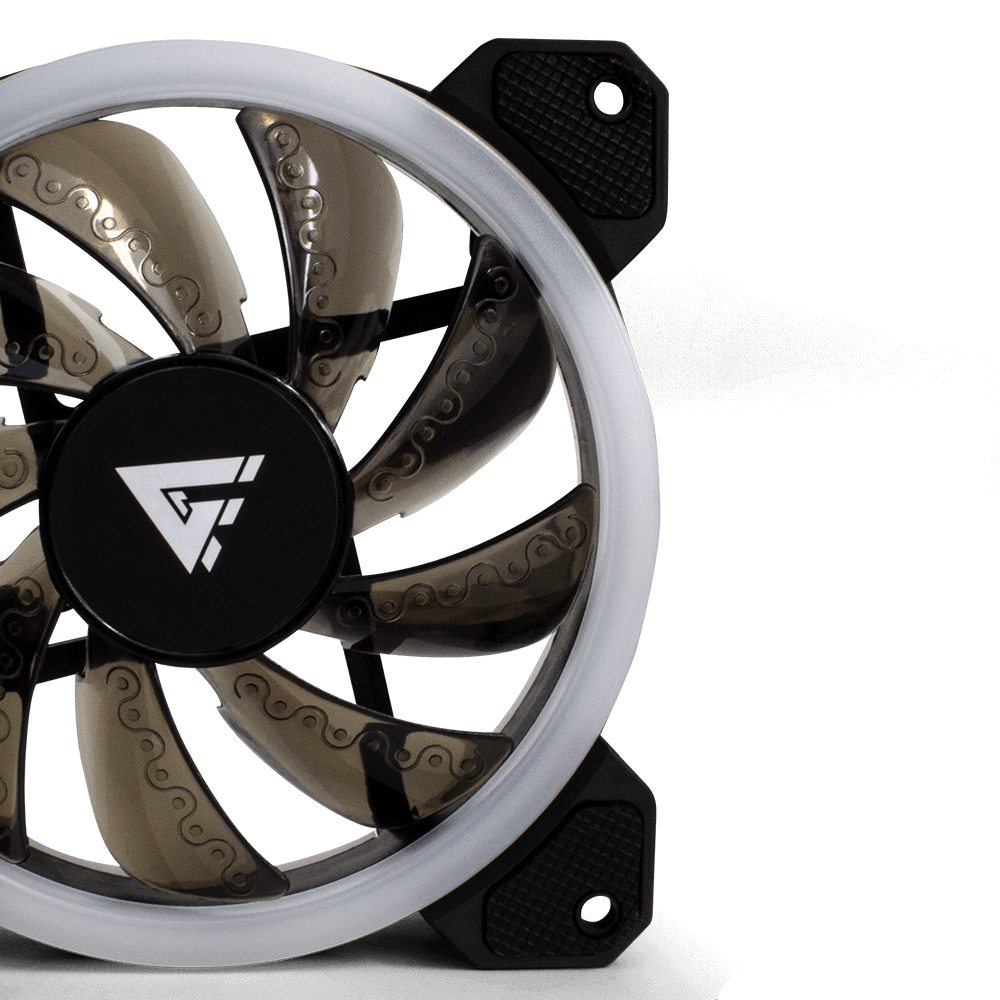 Kit de 3 Ventiladores + 2 Tiras LED RGB