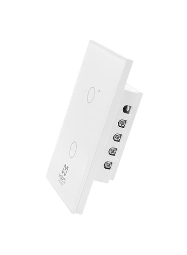 Apagador Inteligente de Pared MIRATI con 2 Interruptores Touch, WiFi y Control por Voz