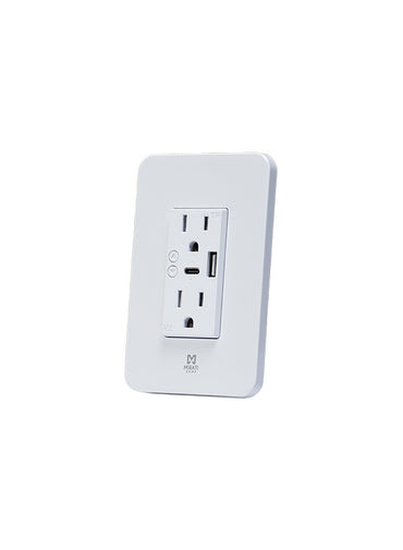 Contacto Inteligente de Pared MIRATI MCP2 con WiFi, USB A, USB C y Control por Voz
