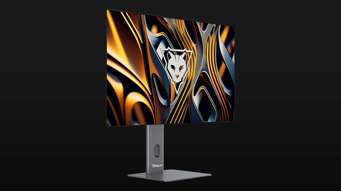 Monitor Gamer Ocelot Gaming 27" OLED 2K (2560x1440) - Tasa de Refresco de 240Hz, Conectividad HDMI 2.1, DP 1.4, Puerto USB Tipo-C de 65W y Soporte VESA