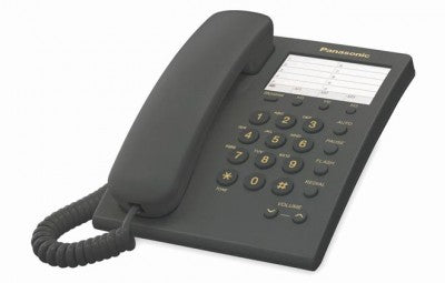 Teléfono Analógico Panasonic Negro para Pared o Escritorio con Marcado Rápido de 10 Números