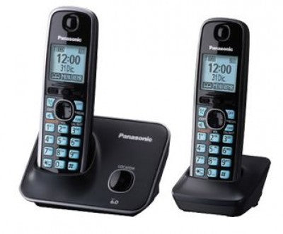 Teléfonos Inalámbricos Panasonic con Pantalla de 1.8", Altavoz, Bloqueo de Llamadas y Ecualizador Color Negro