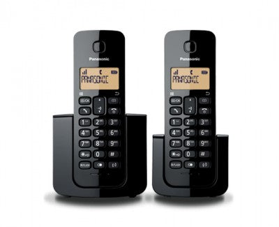 Teléfonos Inalámbricos Panasonic con Pantalla de 1.4", Modo ECO, Alarma y Tecnología DECT Color Negro