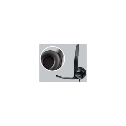 Audífonos Logitech H390 USB con Supresión de Ruido y Control de Volumen Negros 981-000060