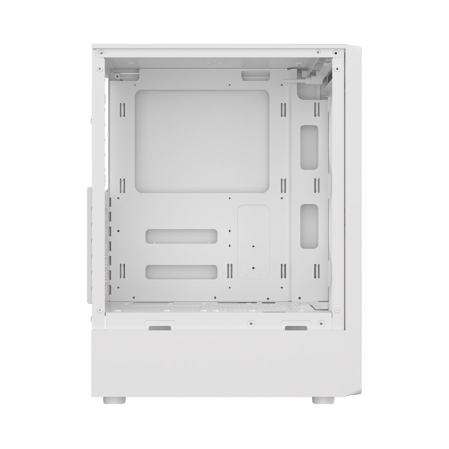 Gabinete Balam Rush Crystal Gm590cw – Media Torre, Cristal Templado Panorámico, Atx/m-atx, Usb-c, Blanco (White Edition)