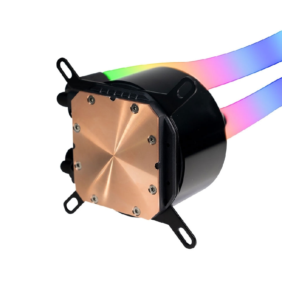 Enfriamiento Líquido ARGB Ocelot Gaming Polar Wave 360 Black - Radiador de 360mm, Alto Flujo de 70 CFM, 1800 RPM y Compatibilidad Intel/AMD (Color Negro)